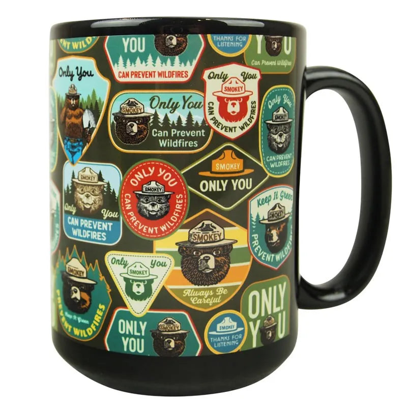 Smokey Bear Badges Mug