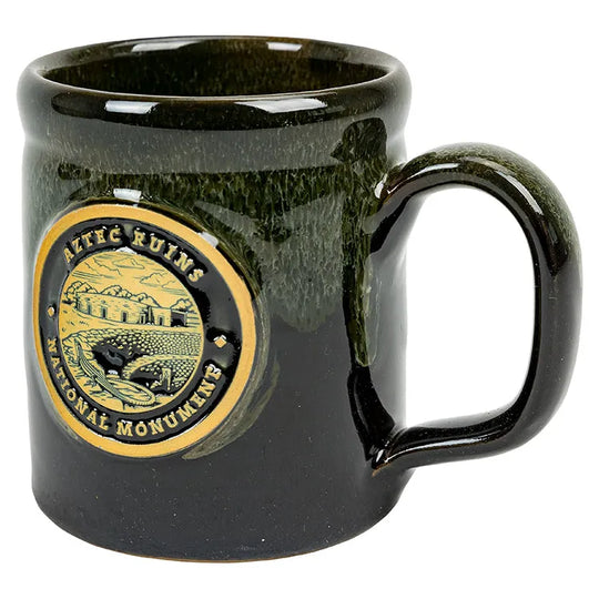 Aztec Ruins National Monument Round Logo Camper Mug Facing Right