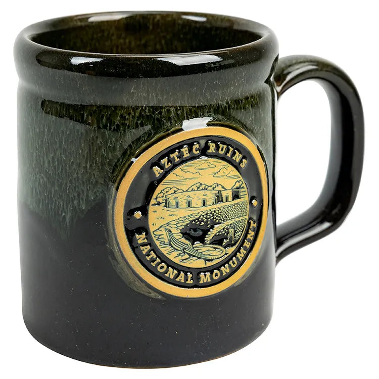 Aztec Ruins National Monument Round Logo Camper Mug Facing Left