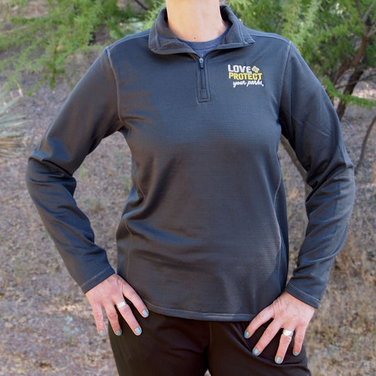 Love + Protect Your Parks® 1/4 Zip Ladies Performance Fleece