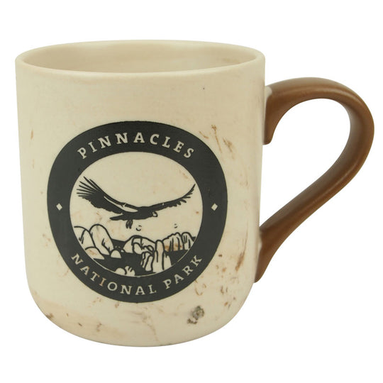 Pinnacles National Park Round Logo Marbled Mug