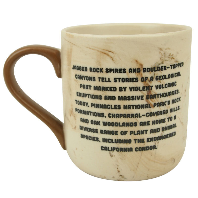 Pinnacles National Park Round Logo Marbled Mug