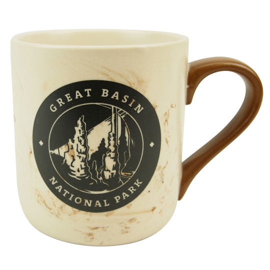 Great Basin National Park Round Logo Marbled Mug