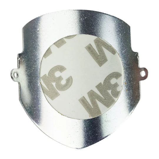 Carlsbad Caverns National Park Hiking Stick Medallion - Badge Logo reverse side with adhesive on white background.