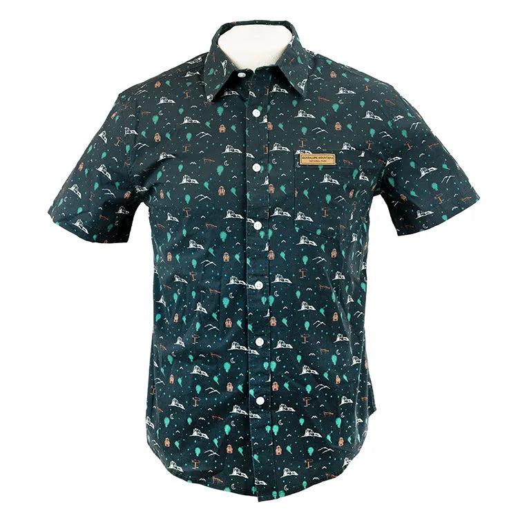 Pacific Legend Men's Guitar Camp Shirt – Authentic Hawaiian Aloha Shirt, 100% Cotton, Made In Hawaii - View #4