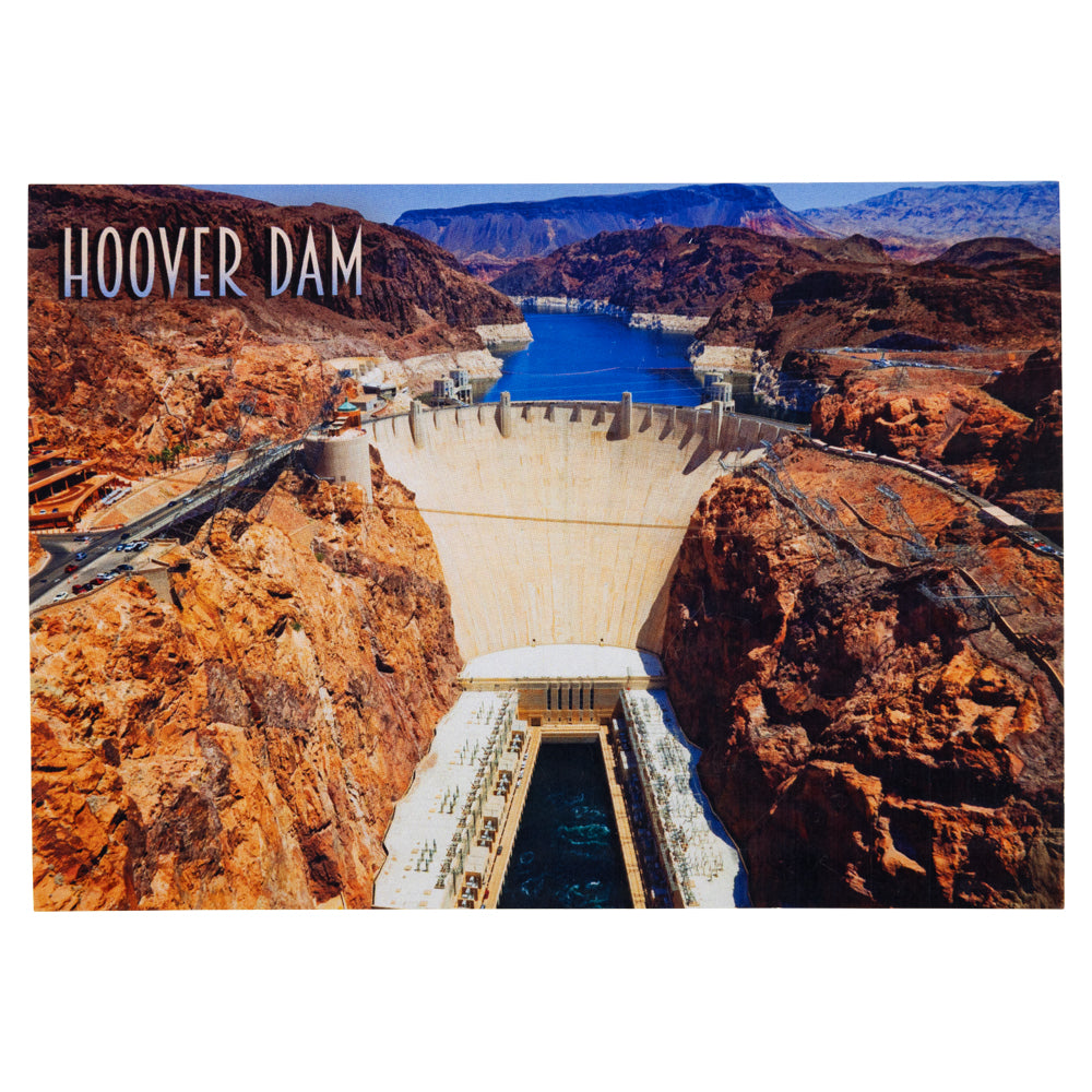 Hoover Dam with surrounding desert landscape at Lake Mead National Recreation Area