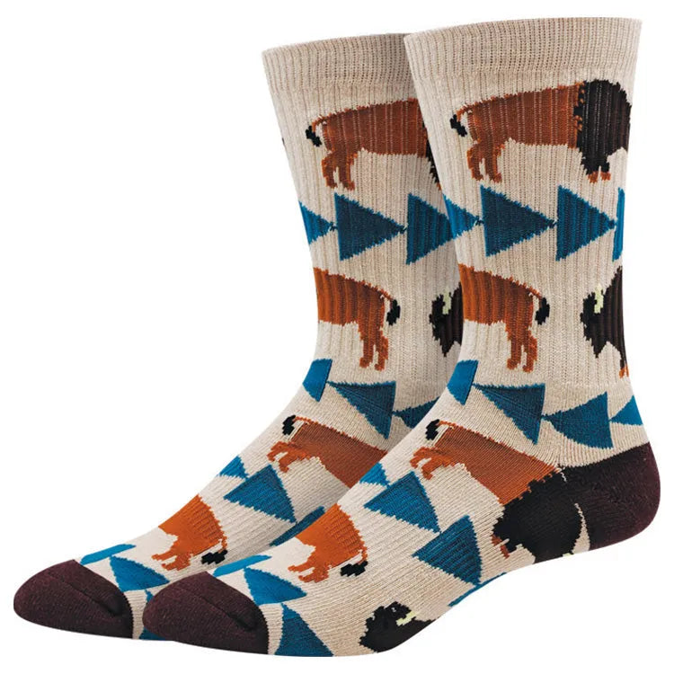 Yellowstone Bison Knit Socks