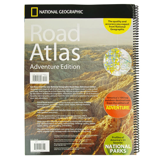 Road Atlas: Adventure Edition from National Geographic back cover