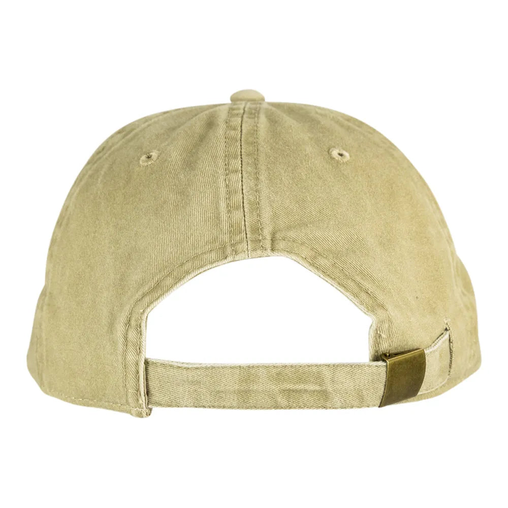 Beige baseball cap on a white background