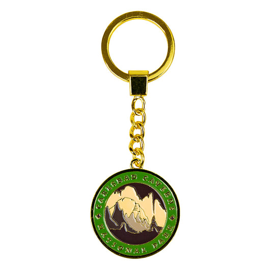 Carlsbad Caverns National Park Round Logo Keychain