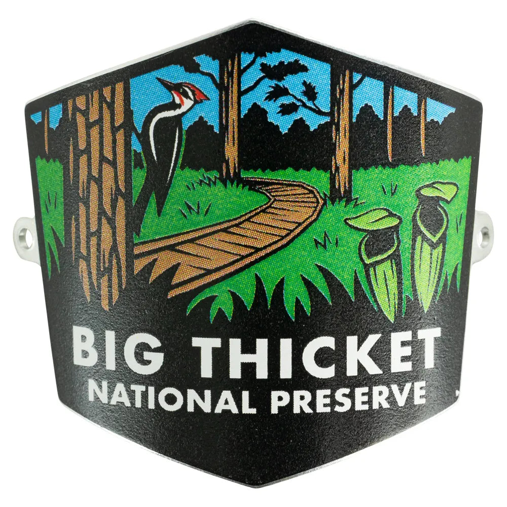 Big Thicket National Preserve Hiking Stick Medallion – Color Badge