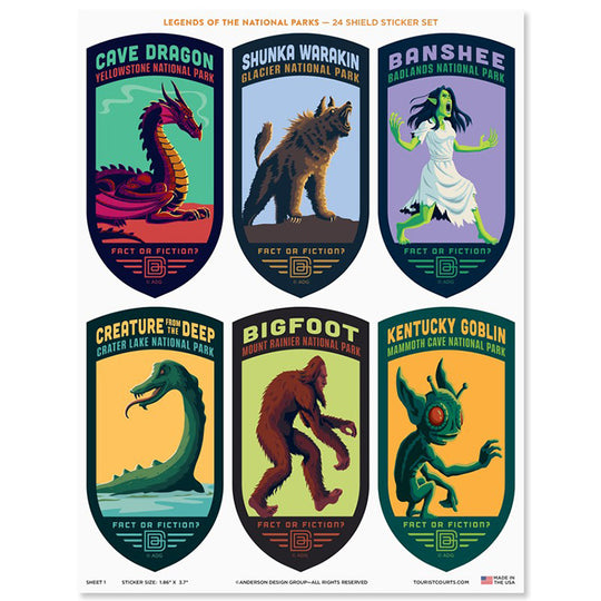 Legends of the National Parks Sticker Set