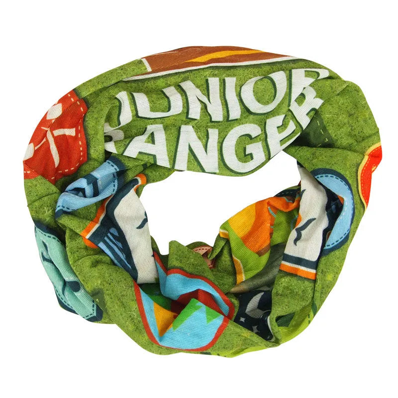 Junior Ranger Microfiber Headana Gaiter rolled for use