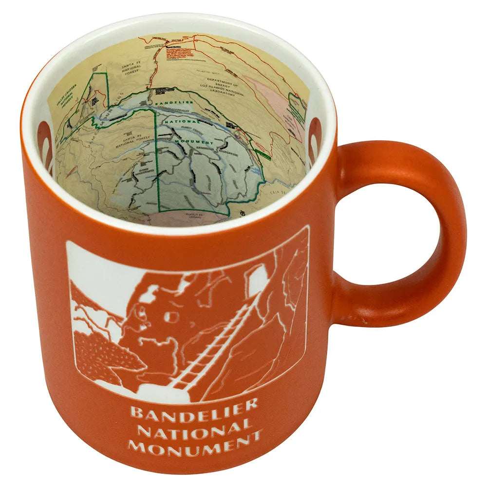 Bandelier National Monument Map Mug Interior with Map Design
