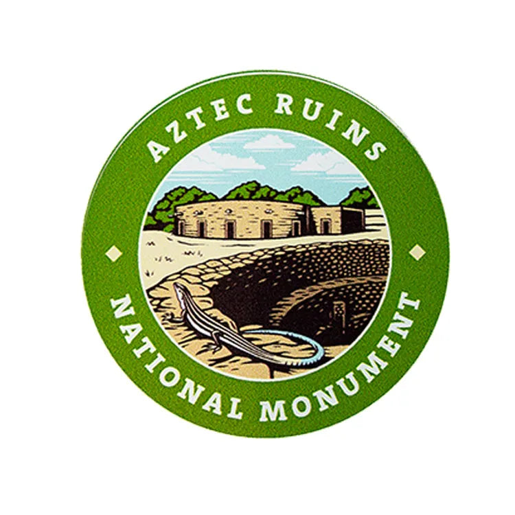 Aztec Ruins National Monument Sticker - Round Logo