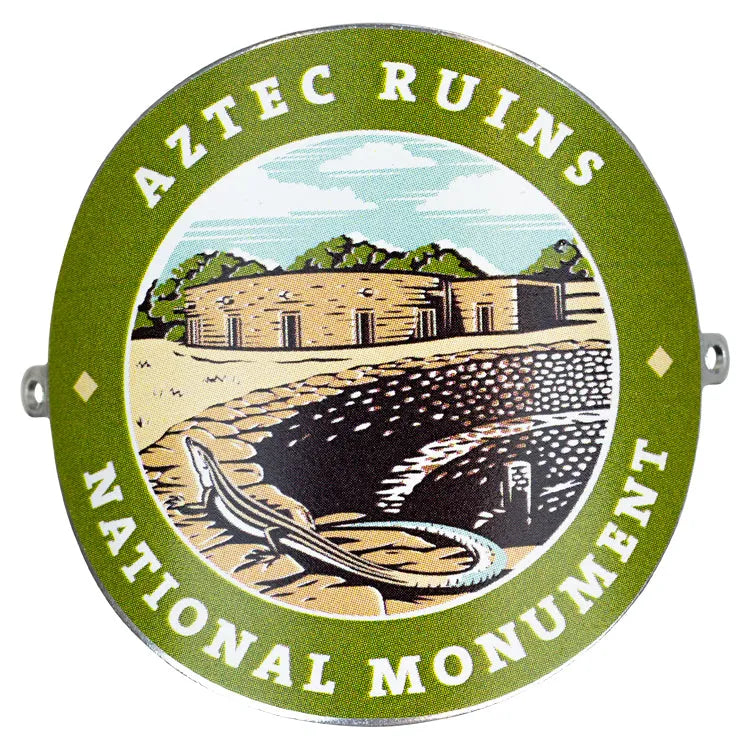 Aztec Ruins National Monument Hiking Stick Medallion - Round Logo