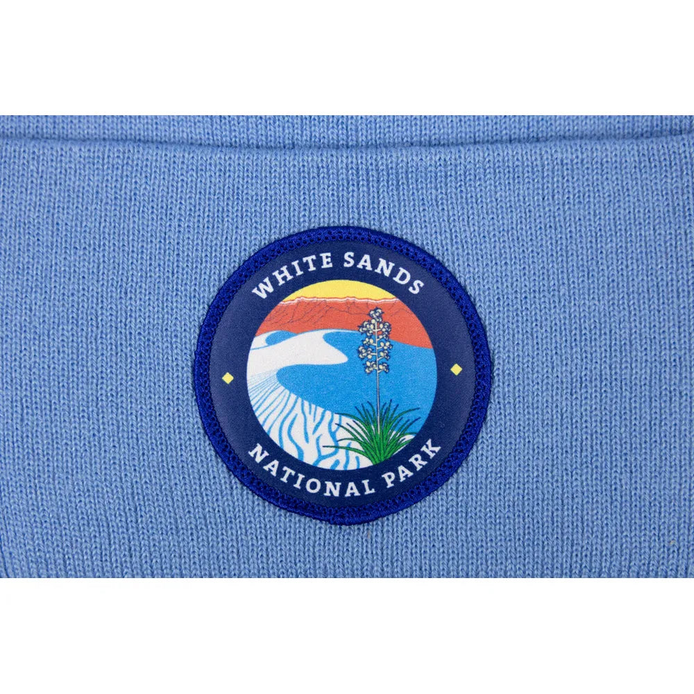 White Sands National Park Beanie - Round Logo patch detail