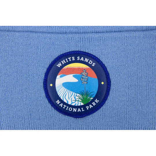 White Sands National Park Beanie - Round Logo patch detail
