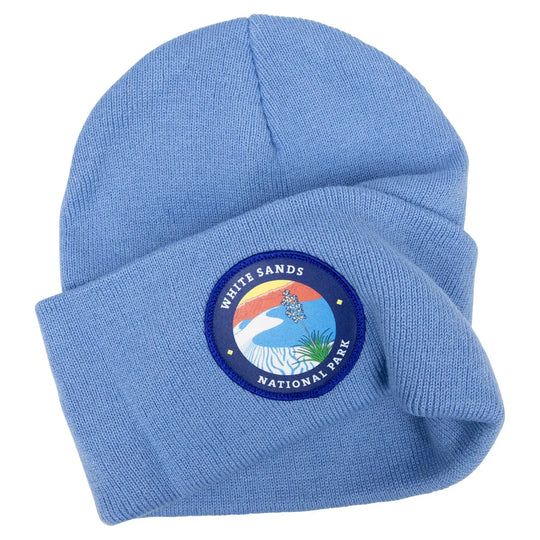 Scrunched White Sands National Park Beanie - Round Logo