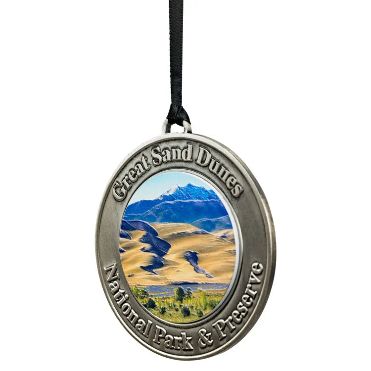 Great Sand Dunes National Park and Preserve Aluminum Ornament Facing Right