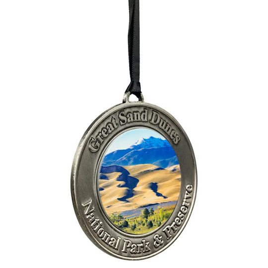 Great Sand Dunes National Park and Preserve Aluminum Ornament Facing Left