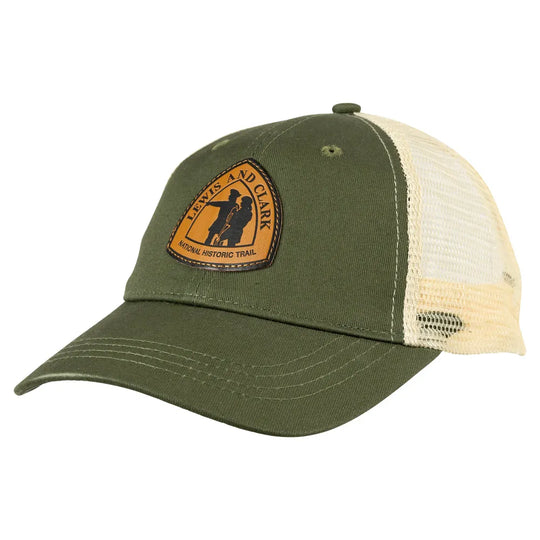 Lewis & Clark National Historic Trail Mesh Back Cap - Leather Patch quarter turn right