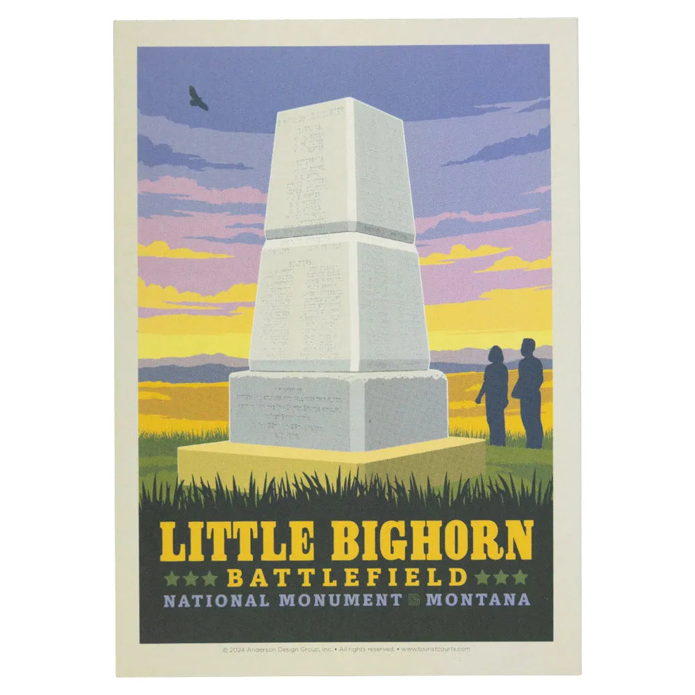Little Bighorn Battlefield National Monument Postcard - ADG Graphic