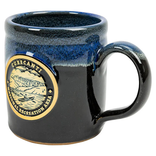 Curecanti National Rec. Area Round Logo Camper Mug Facing Right