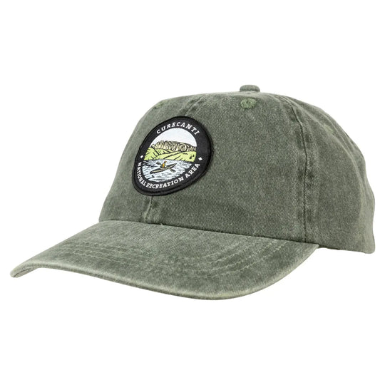 Green cotton cap with Curecanti National Recreation Area logo patch quarter turn right
