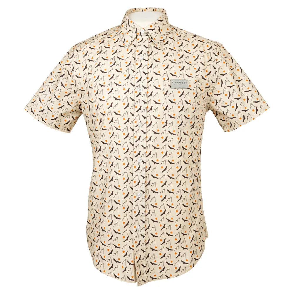 Pinnacles National Park Camp Shirt in light tan front view