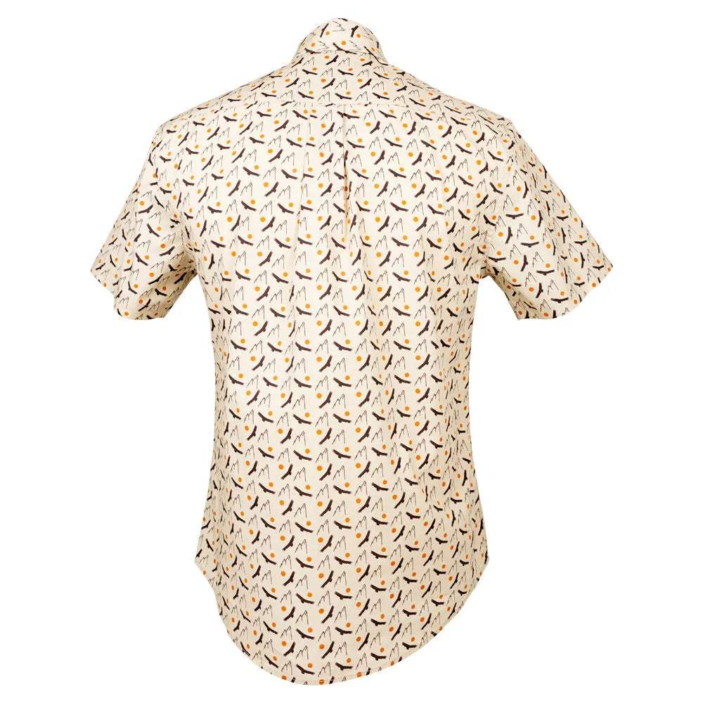 Pinnacles National Park Camp Shirt in light tan back view