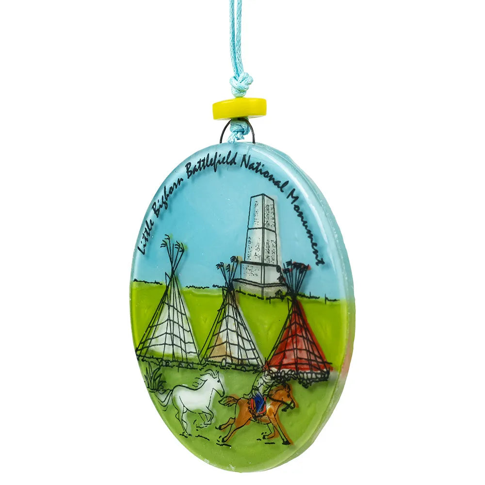 Little Bighorn Battlefield National Monument Recycled Glass Ornament