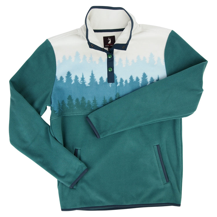 Pine Cascade Fleece Quarter Button