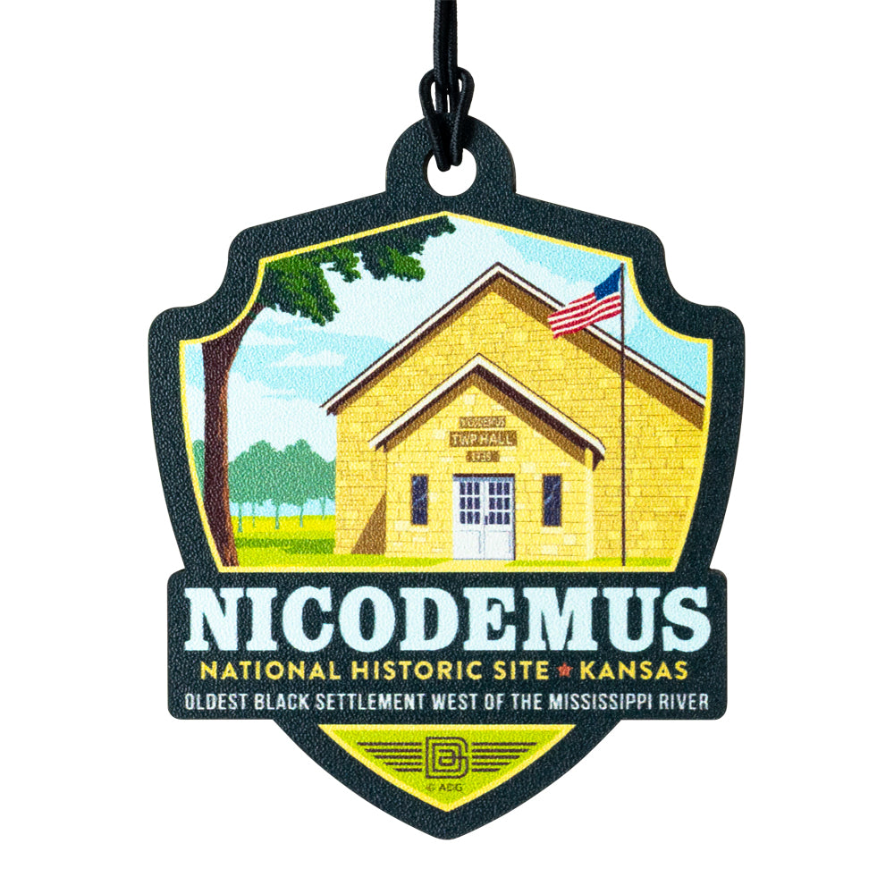 Nicodemus National Historic Site Ornament - ADG Badge Graphic on a white background