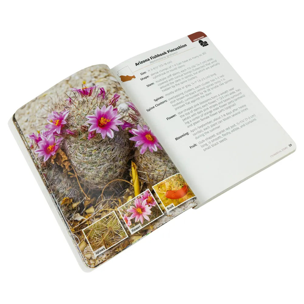 Cacti of Arizona Field Guide - 2nd Edition interior pages with blooming cactus