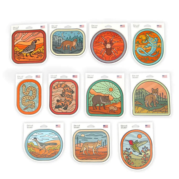 Animals of the Southwest 12 Piece Sticker Set