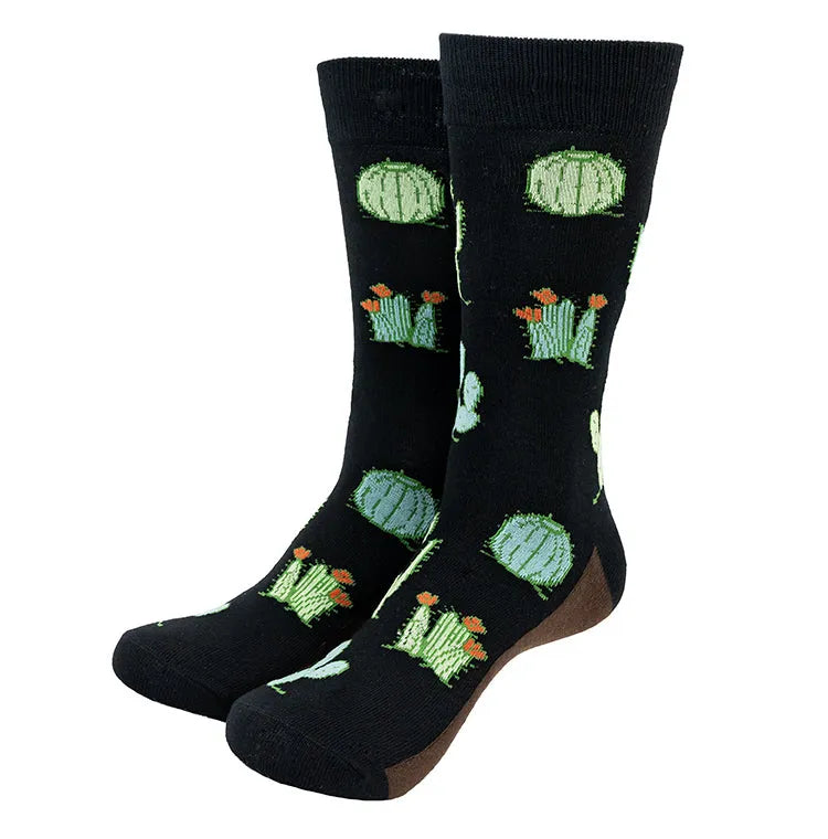 Cozy Cactus Socks: Stylish Desert-Themed Wear