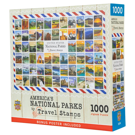 America’s National Parks Travel Stamps Puzzle Box Left Facing
