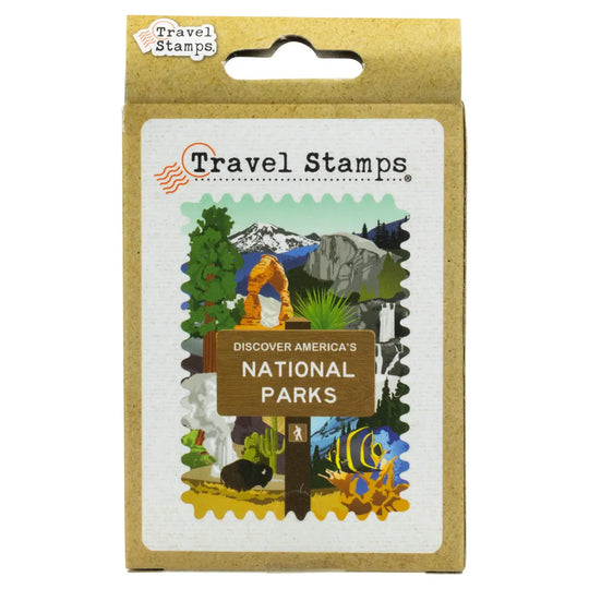Travel Stamps National Park Playing Card Set Box Back