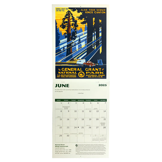 2025 Poster Art of the WPA National Park Calendar