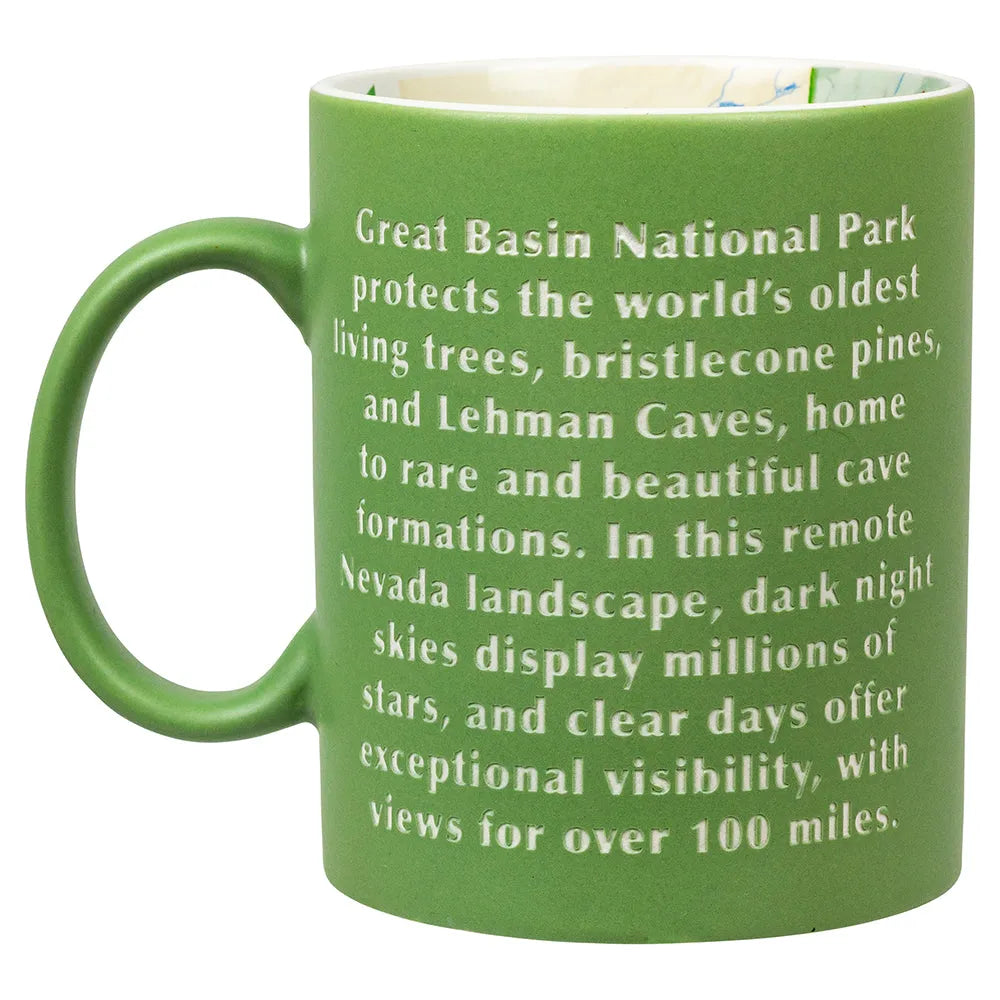 Great Basin National Park Map Mug Back with Interpretive Text
