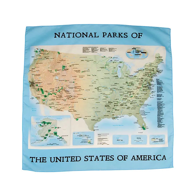 National Park Map rePETe Bandana
