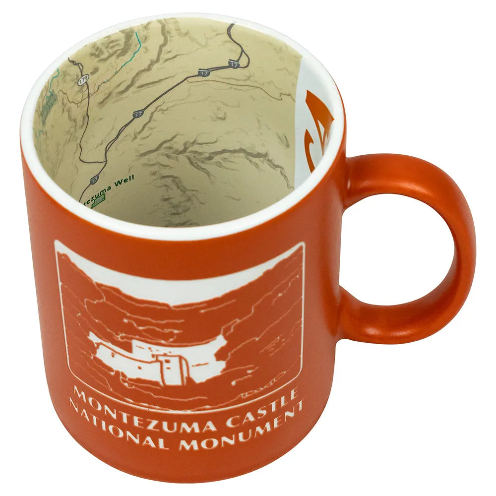 Montezuma Castle - Tuzigoot National Monument Map Mug Interior with Map Design