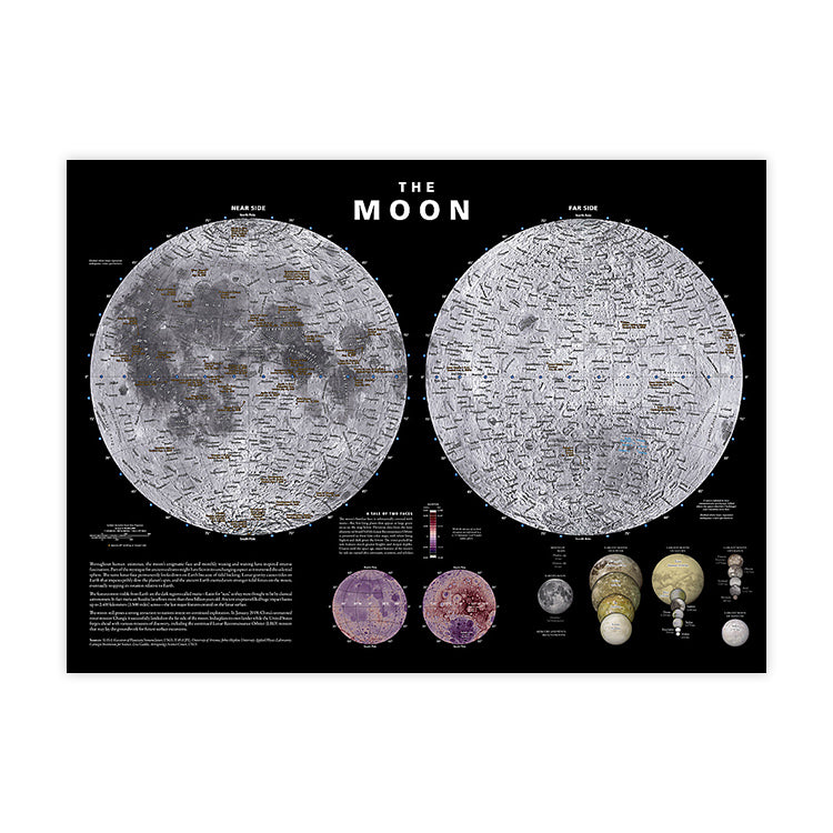 National Geographic The Moon Stargazer Map