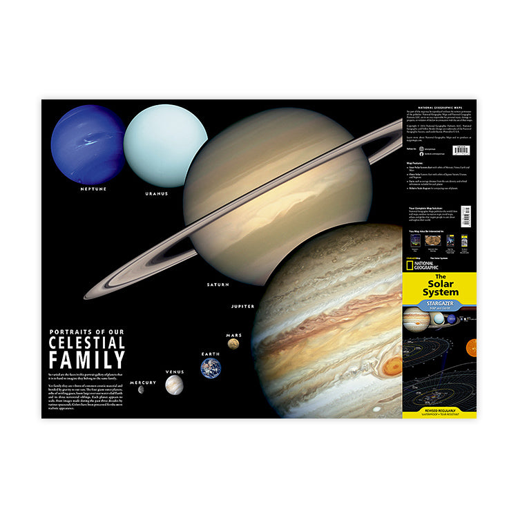 Map Of The Solar System SOLAR SYSTEM CHART SIZE 55 X 70 CMS