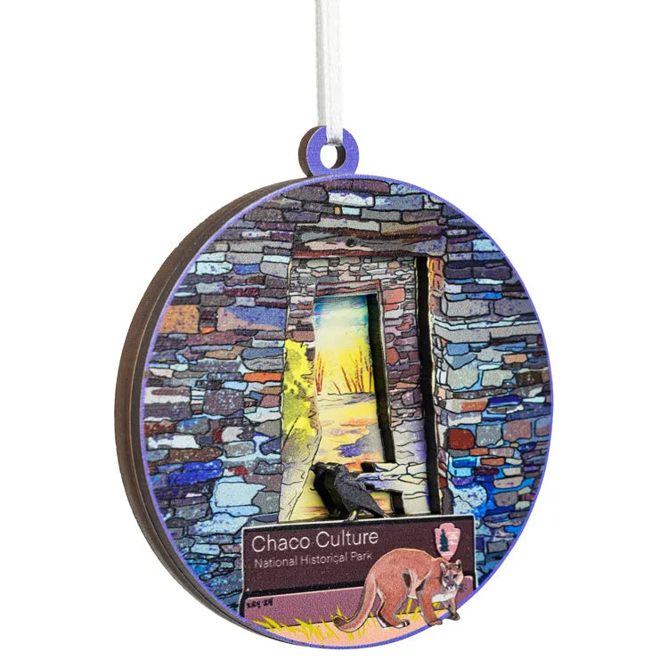 Chaco Culture National Hist. Park 3-D Wood Ornament Facing Right