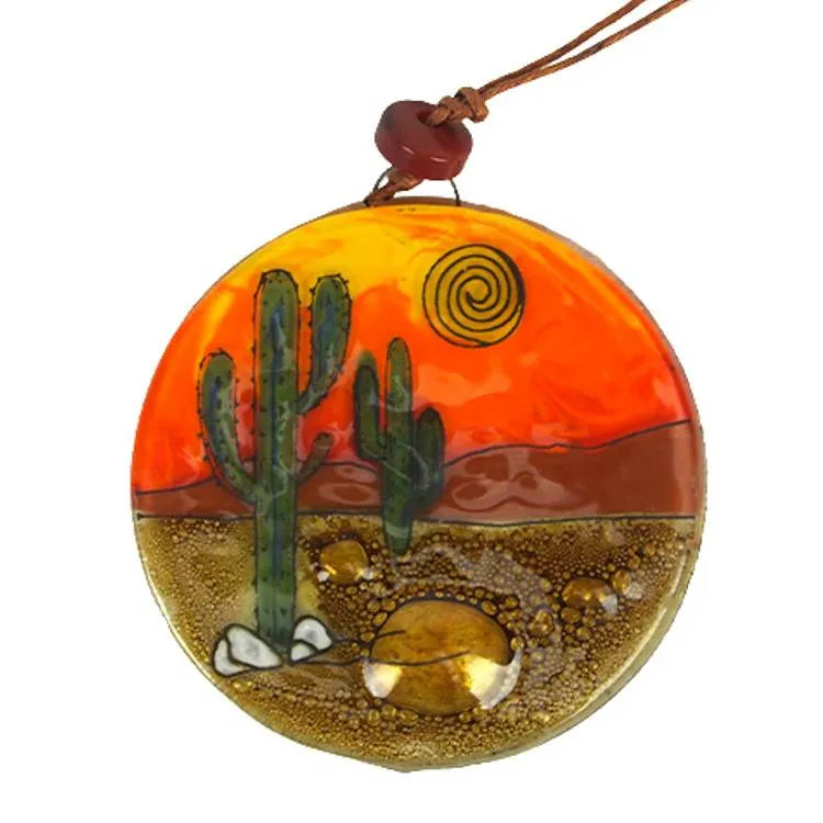 Cactus Day Recycled Glass Ornament