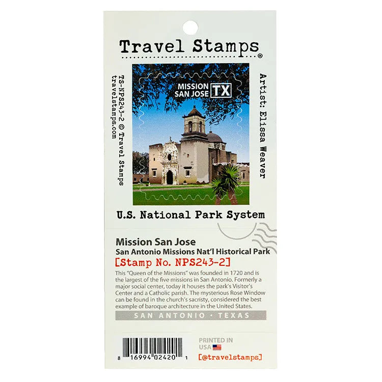 San Antonio Missions National Hist. Park Travel Stamp - San Jose