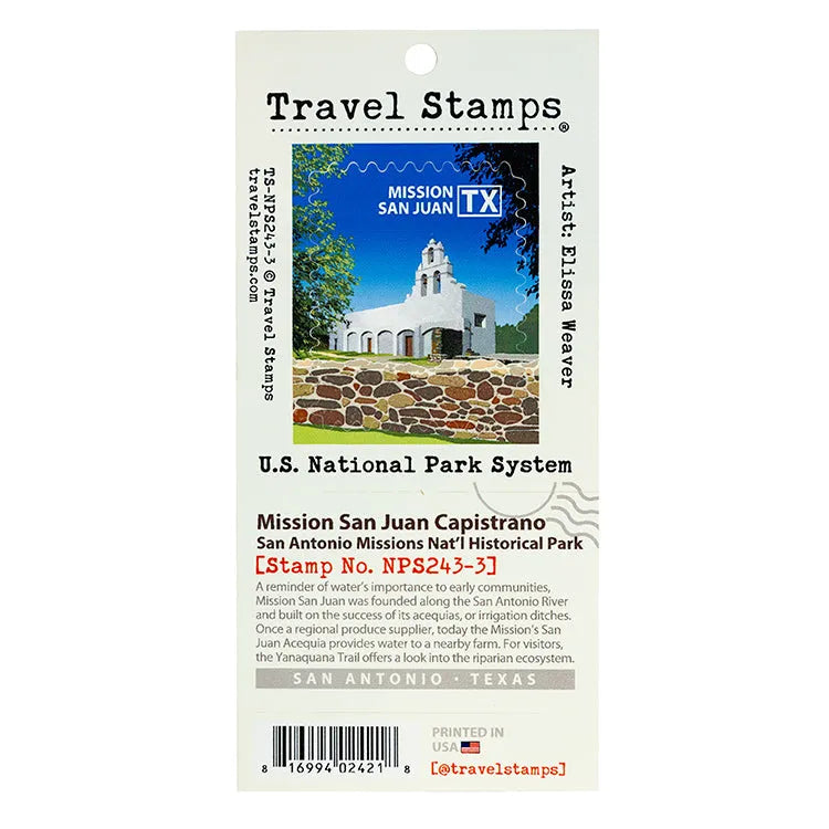San Antonio Missions National Hist. Park Travel Stamp - San Juan
