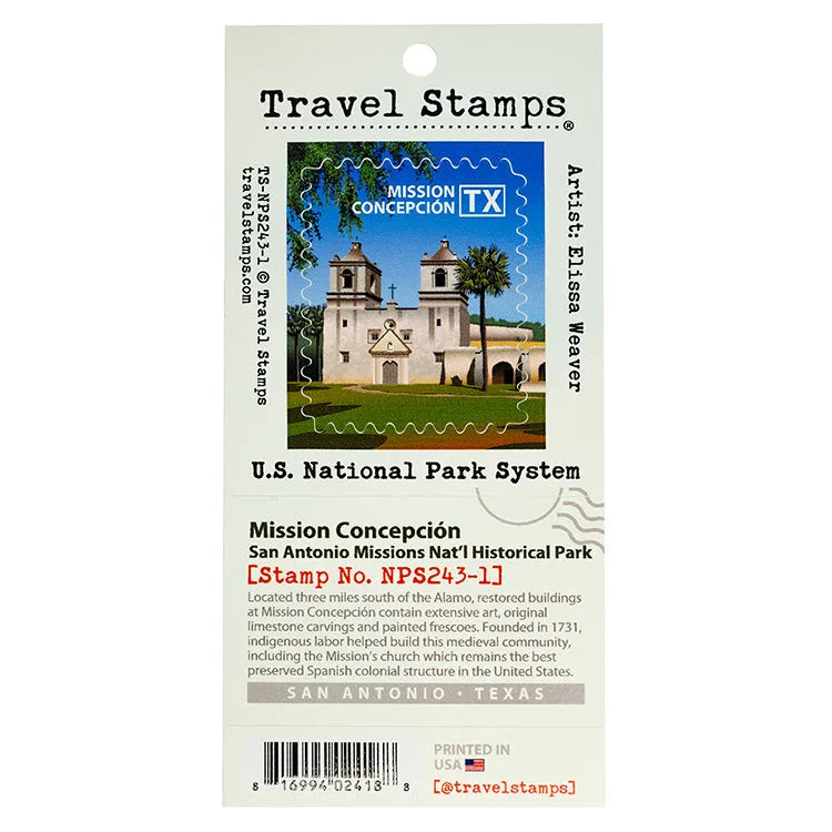 San Antonio Missions National Hist. Park Travel Stamp - Concepcion